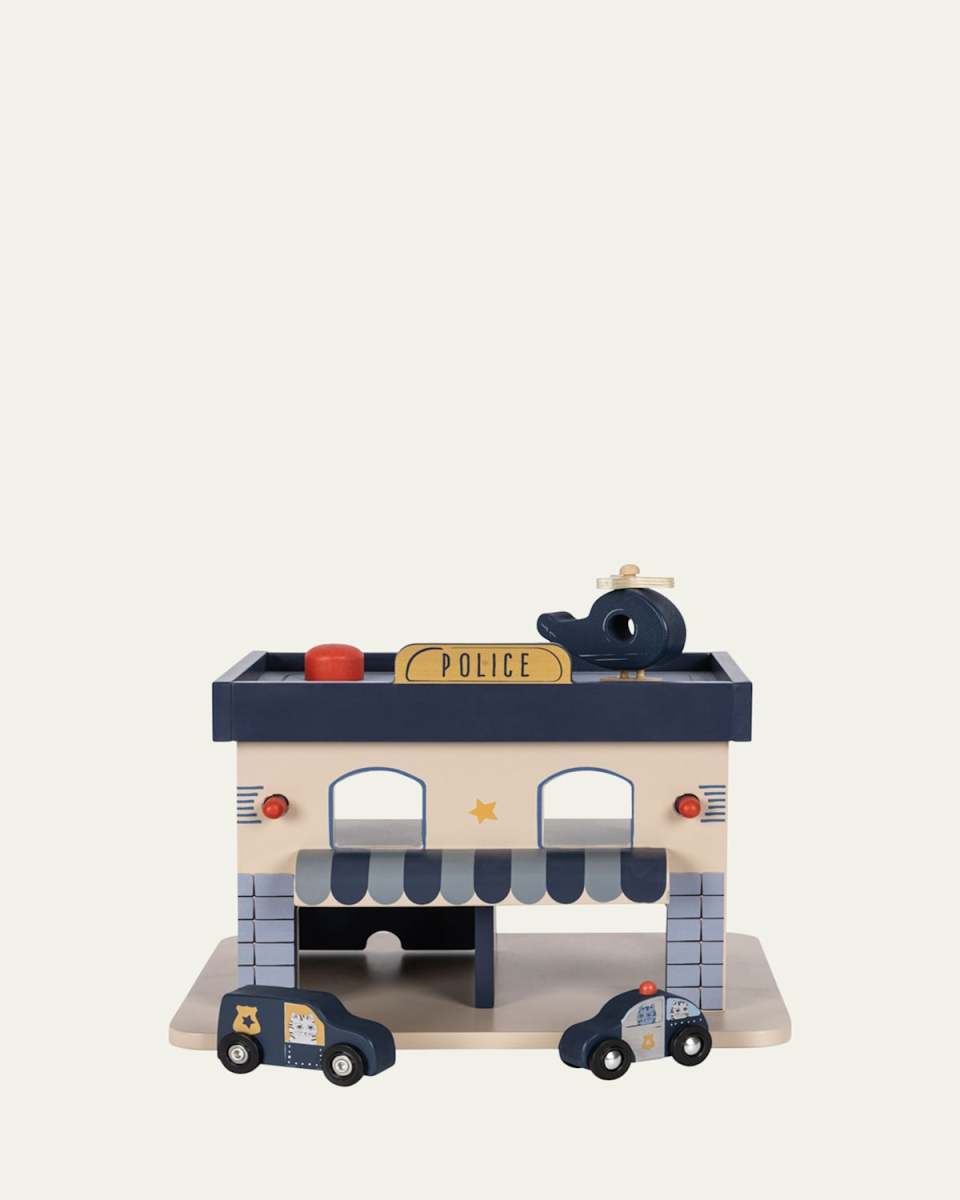 Wooden Police Station Play Set